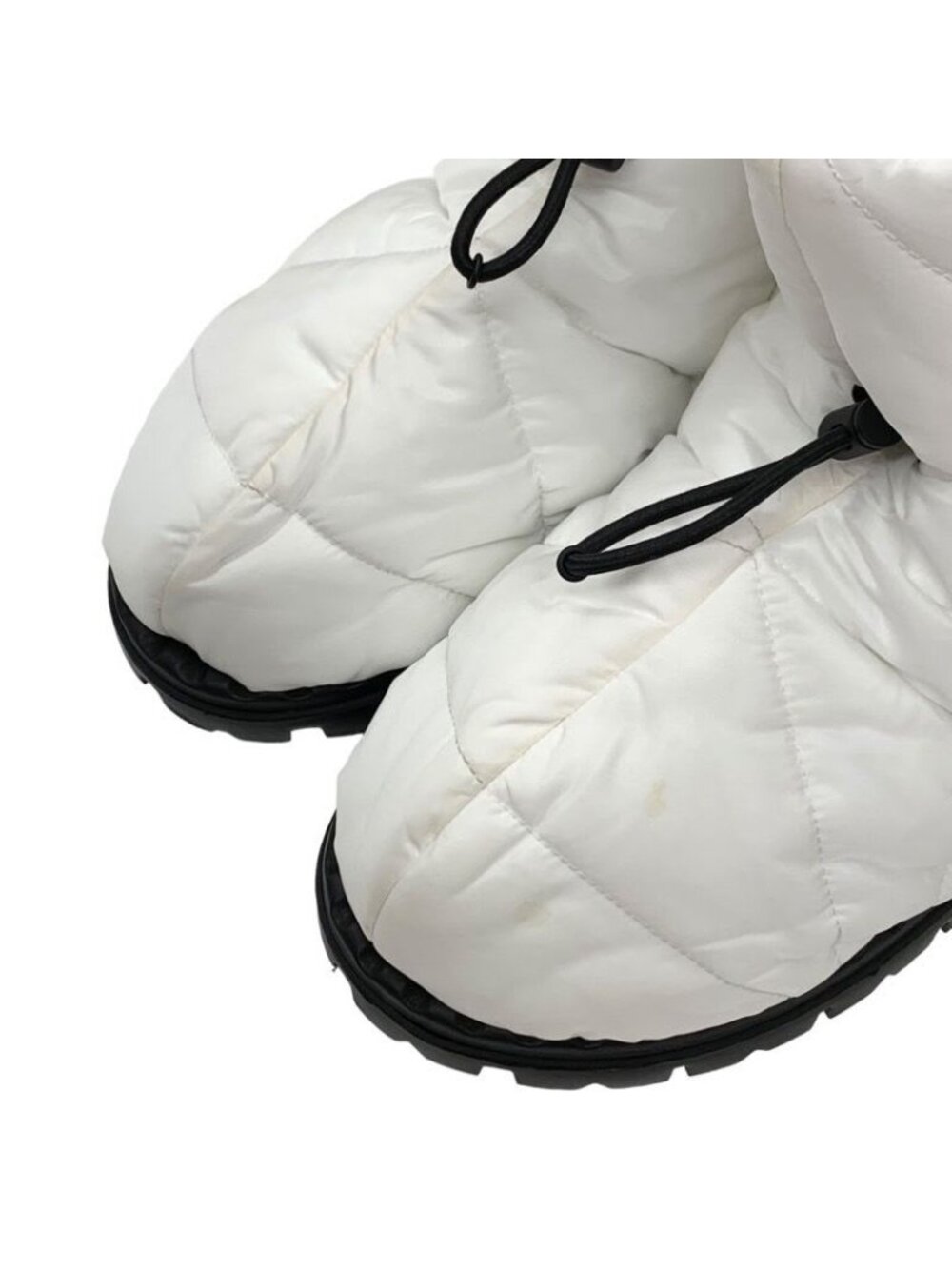 Prada Boots Short Snow Shoes Logo Nylon White - Picture 11 of 11